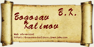 Bogosav Kalinov vizit kartica